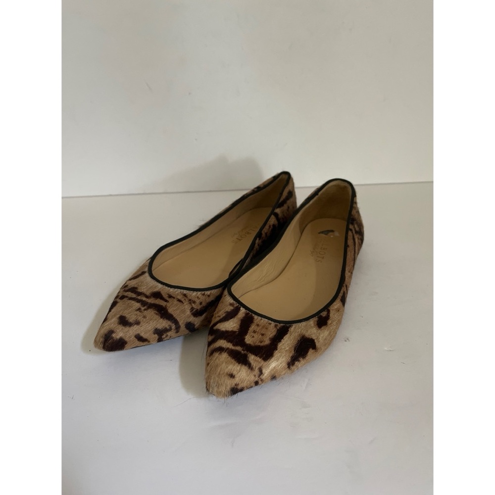 Talbots Calf Hair Pointy Toe Animal Print Flats Women’s Size 6.5
